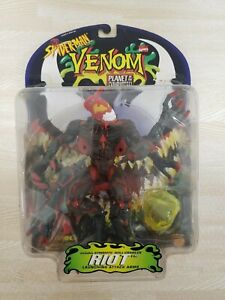 Spiderman Venom Planet Of The Symbiotes Riot Variant MOC New Toy Biz