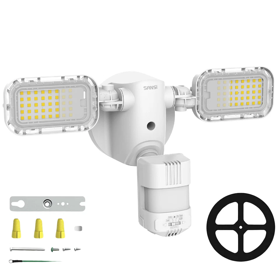 SANSI Motion Sensor Detection LED Light Outdoor - White