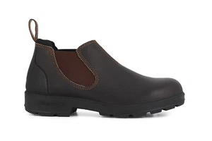 Blundstone 2038 Boots Brown Unisex Style Australian Chelsea Low Shoes - Picture 1 of 12