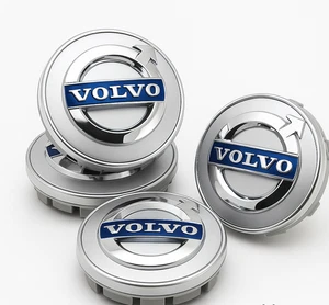 Volvo XC40 XC60 XC90 Floating Alloy Wheel Caps – Silver 64mm Set of 4 - Picture 1 of 2