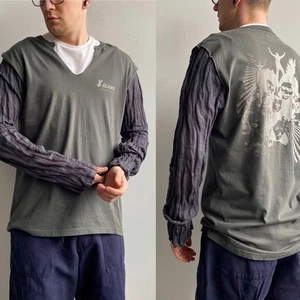 Vintage Michiko Koshino Jeans Avantgarde Herren Longsleeve mit Metall Gr. XL - Bild 1 von 17