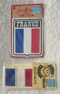 Neu! Unbenutzt! Vintage 70er Jahre Lot 2 Frankreich Aufkleber und Patch - Bild 1 von 7
