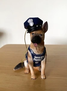 Polizeihund "Protect And Serve", Ornament 3 & 1/2 cm groß  - Bild 1 von 7
