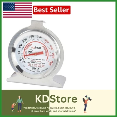 2-Inch Dial Oven Thermometer, Analog, NSF Certified, 50-500°F, Hook & Panel - Image 1 of 2