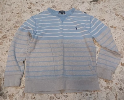 Polo Ralph Lauren Boy's Pull-Over Sweater Medium (10-12) Lt Blue & White - Image 1 of 4