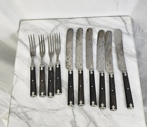 Antikes Konvolut 6 Messer 4 Gabeln Besteck 1800er Jahre - Bild 1 von 6