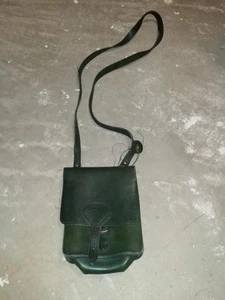 Cartera bandolera vintage ROOTS de cuero verde - Imagen 1 de 12