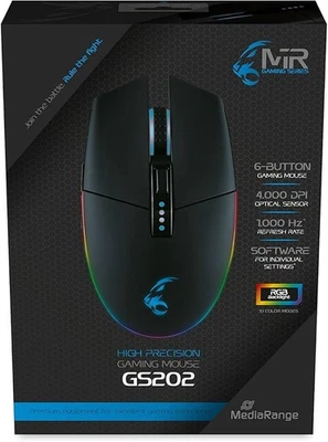 MediaRange MRGS202 Gaming Optical Mouse Series 6 Buttons USB 2.0 RGB backlight - Image 1 of 3