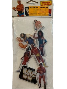 WWF WWE 1985 Wrestling Superstars Puffy Stickers Hogan Mr Wonderful Junkyard Dog - Picture 1 of 5