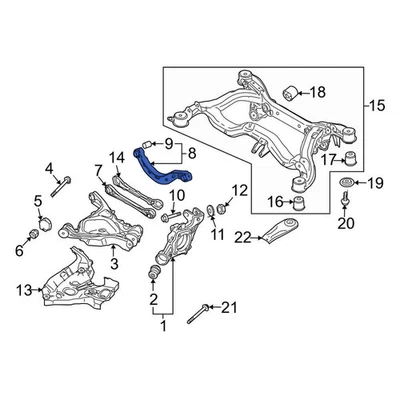 For Audi A6 2006-2011 Audi 4F0505323K Rear Upper Suspension Control Arm - Image 1 of 4