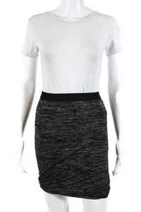 T Alexander Wang Womens Stretch Mini Skirt Black Gray Size Extra Small LL19LL - Picture 1 of 5