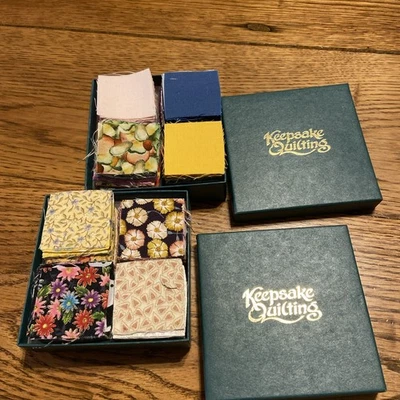 square 1.5" cotton fabric swatches Keepsake Quilting in boxes - Image 1 of 4