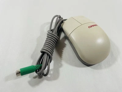 Vintage Compaq Mechanical Ball Mouse MUS9J  PS/2 2 Button - Image 1 of 4