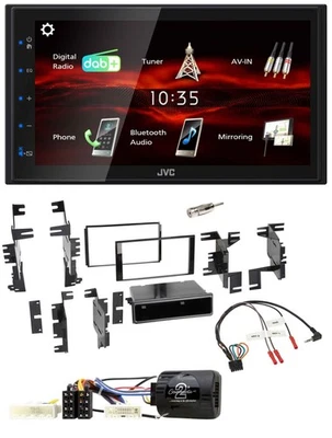 JVC USB Bluetooth Lenkrad DAB 2DIN Autoradio für Nissan Cube ab 2009 Frontier ab - Bild 1 von 4