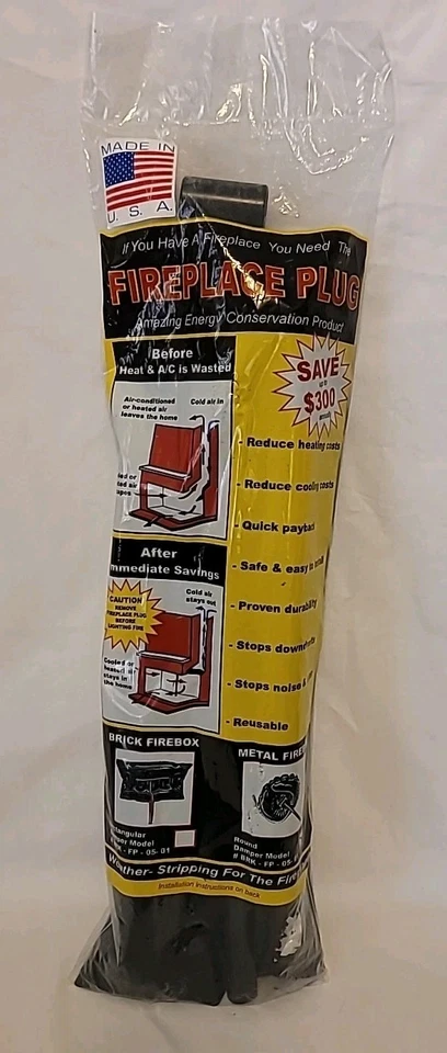 Fireplace Plug Rectangular Damper Accessory Brick Masonry Fire Place 16 X 40 in