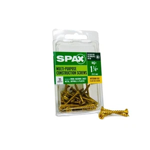 SPAX 4101020350322 Yellow Zinc Flat Head Multi-Material Screw #6 x 1-1/4 L in. - Picture 1 of 4