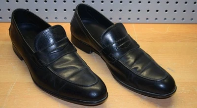 Мокасины Hugo Boss Bront мужские размер 10 пенни черные кожаные с носком модельные туфли - Изображение 1 из 4