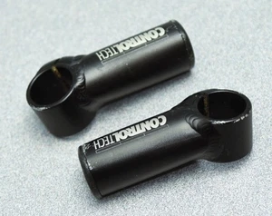 Control Tech Stubby Aluminum Bar Ends, Black, Short/Stub - Picture 1 of 4