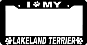 LAKELAND TERRIER DOG paw print License Plate Frame - Picture 1 of 1