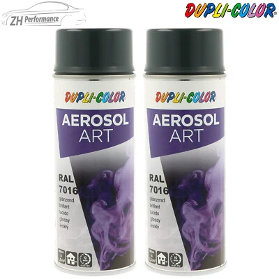 2x DUPLI COLOR Aerosol Art Sprühlack RAL 7016 Anthrazit Grau glänzend 400ml - Bild 1 von 2