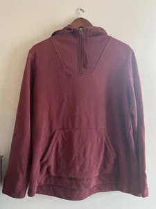 L.L. Felpa Bean W's Signature manica lunga con cappuccio 1/4 zip bordeaux L - Foto 1 di 4