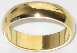3MM WOMENS PLAIN WEDDING RING BAND 18KT YELLOW GOLD STAINLESS STEEL size J - Picture 1 of 1