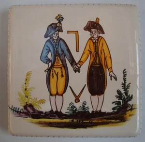 Dessous de plat Franc Macon Style Art Deco Style Art Nouveau Porcelaine - Imagen 1 de 2