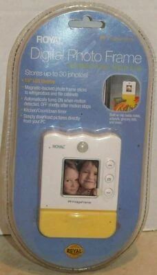 NEW Royal Digital Photo Frame with Motion Sensor, Magnet & Clip - Image 1 of 4