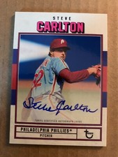 STEVE CARLTON AC-SC 2022 TOPPS BROOKLYN COLLECTION WHITE AUTO PARALLEL /99