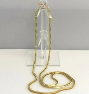 Collar de cadena C.R.E.A.M para hombre Franco chapado en oro amarillo latón 3 mm 38" Foto 1 de 2