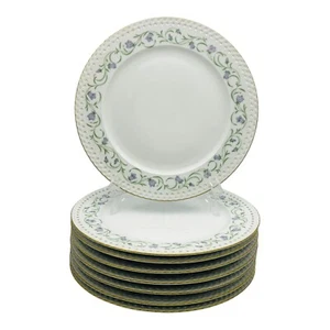 Hutschenreuther Dinner Plate Catherine Comtesse Purple Floral 10 1/2 8Pc Set - Picture 1 of 7