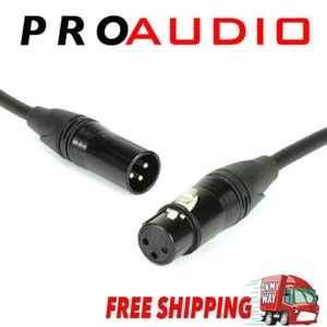 3-Pin XLR Balanced Audio Extension Cable Microphone Lead Mic Cord Cannon Plug - Picture 1 of 36