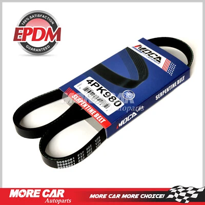 Cinturón Serpentine 4PK980 para Honda Acura Chrysler Dodge Mitsubishi Eagle Hyundai  Foto 1 de 4