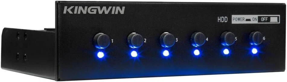 Kingwin HDD Power Switch Module 6 Switches for 5.25 Inch Bay Ps6