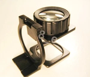 Large Lens 10x Mag Professional Heavy Steel Foldaway Loupe Sale! Fast shipping! - Bild 1 von 10