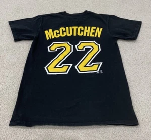MLB Andrew McCutchen Pittsburgh Pirates Majestic Black T-Shirt Size Small - Picture 1 of 7