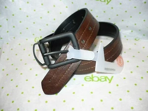 Wonder Nation Boy's Reversible Casual Belt Size XS/S (4/7) Black Brown Leather - Picture 1 of 2