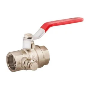 Válvula de bola de agua en línea de palanca 6/4" pulgadas BSP rosca hembra con válvula de drenaje - Imagen 1 de 2