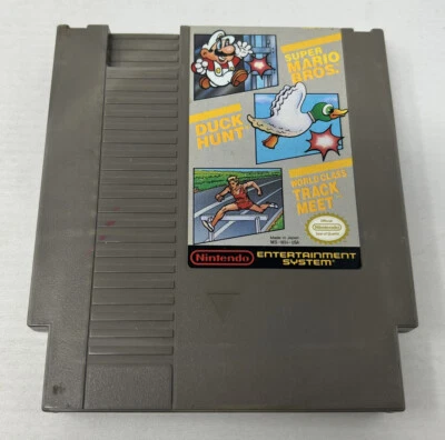 Super Mario Bros. / Duck Hunt / World Class Track Meet (Nintendo NES) Tested! - Image 1 of 3