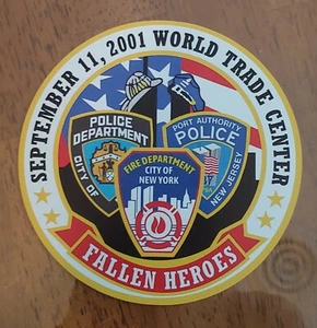91101 Fallen Heroes New York Police Fire Port Authority Jersey NY NJ 5" Decal - Picture 1 of 1