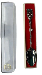 FIA Lyon Collection Spoon / Coat of Arms City of Aix Les Bains / Silver Metal - Picture 1 of 4