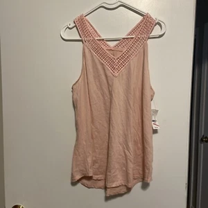 NY & C Soho Pink B Neck Sleeveless Shirt Size L - Picture 1 of 8