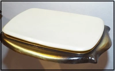 ANTIQUE BRASS WALL MOUNT SOAP DISH 5 1/2'' BATHROOM / SHOWER - Image 1 of 4