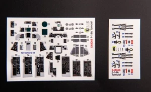 F-14A Tomcat late interior 3D decals for Tamiya kit 1/48 Kelik K48068 - Picture 1 of 9