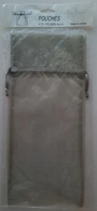 Nylon Gift Pouches Qty 10 Light Gray Nylon 6 1/2" x 15" - Picture 1 of 2