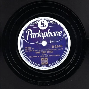 IDA COX  BLUES 78  HARD TIME BLUES / TAKE HIM OFF MY MIND UK PARLOPHONE R2948 E- - Bild 1 von 2