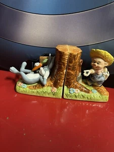 1981 Warner Bros Bugs Bunny & Porky Buchstützen Gorham Looney Tunes Vintage Rarität - Bild 1 von 9