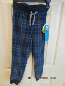 NWT Jellifish kids boys pajama pants, Sz 4/5 blue/grey, fleece - Picture 1 of 4