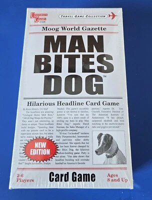 Moog World Gazette - Man Bites Dog - Hilarious Headline Card Game (2-6 Players)  - Image 1 of 3