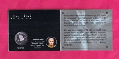 REPUBLIC INDIA 1809-2009 "200th BIRTH ANNIVERSARY LOUIS BRAILLE" RARE COIN #H57 - Image 1 of 2